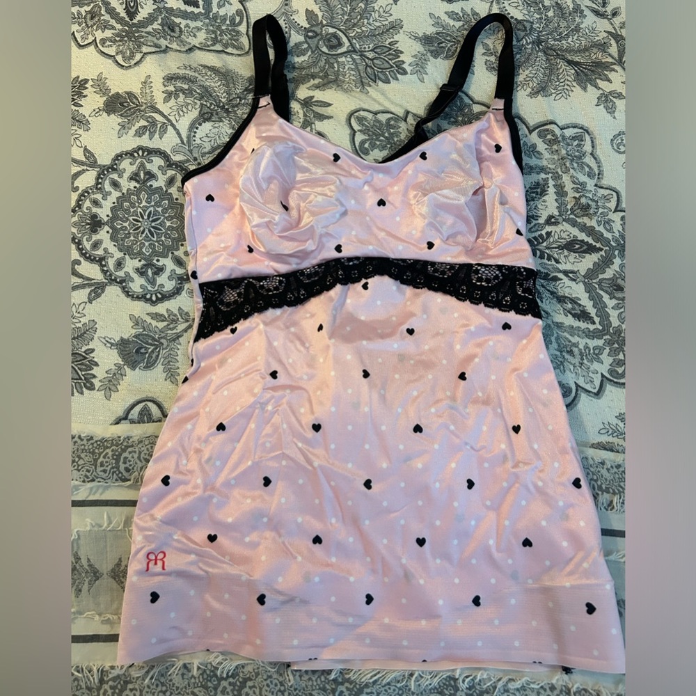 Ruby Ribbon size 34 ultimate cami pink valentine black VGUC